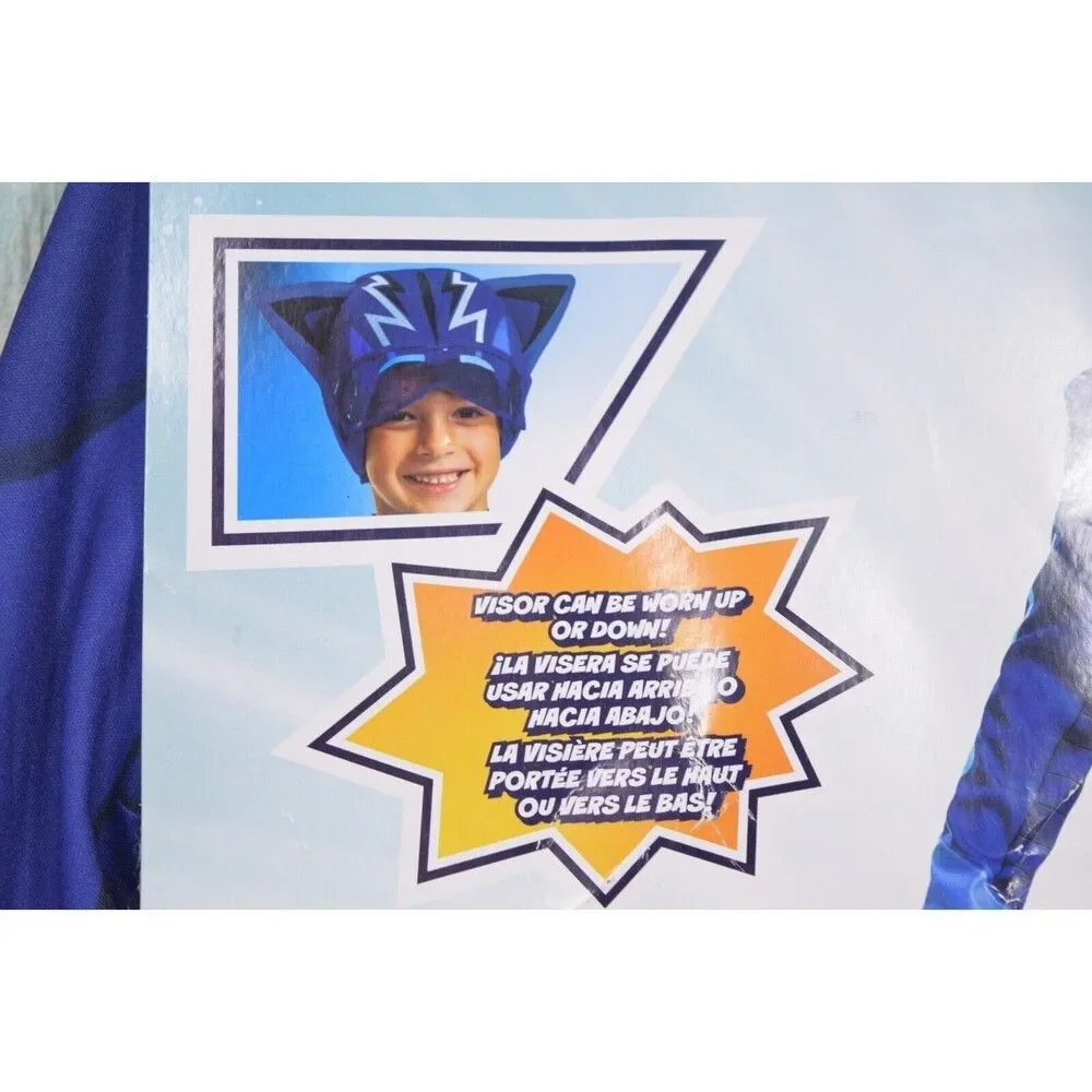 PJ Masks Catboy Halloween Costume Toddler Size M 3-4T Jumpsuit W/ Headpiece Tail